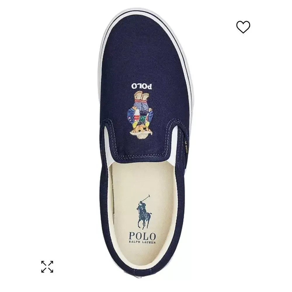 NEW❤️POLO RALPH LAUREN Men's Keaton Polo Bear Slip-On Sneaker shoes sz14